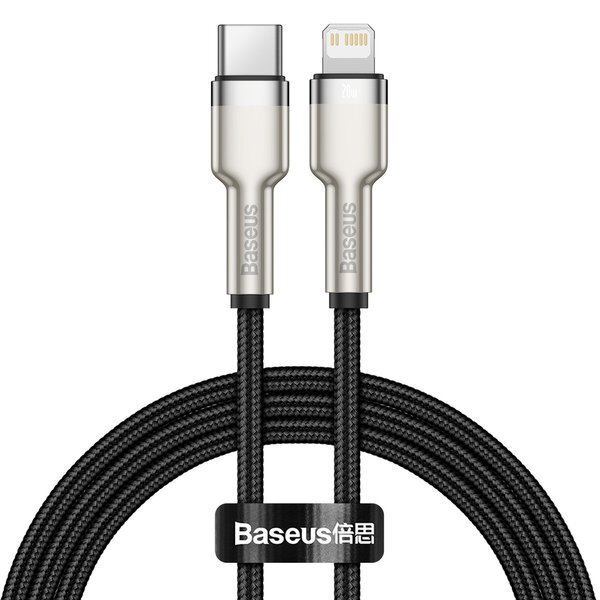 Купить Кабель Baseus Cafule Metal (CATLJK-A01) USB-C/Lightning 1m (Black)